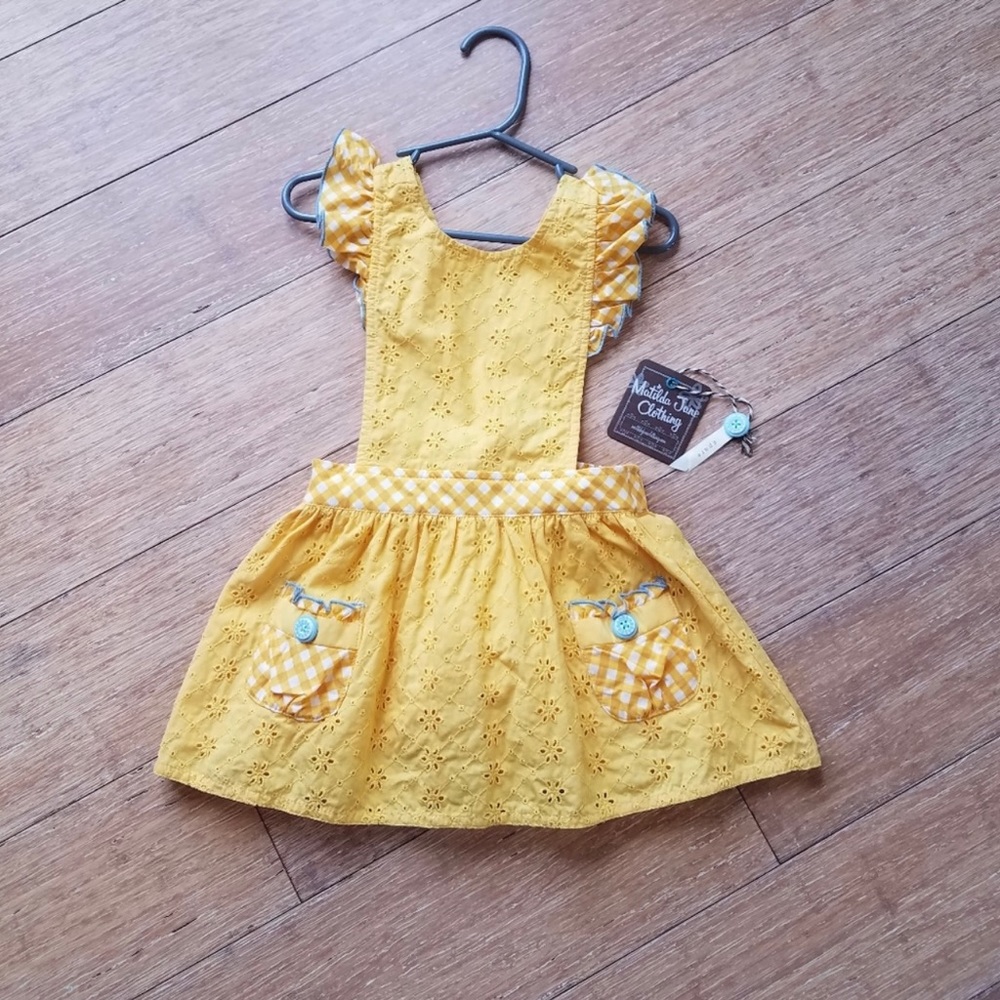 Matilda Jane size 2 pinafore dress NWOT
